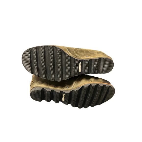 Sorel Women's Size 8 Joan of Arctic Wedge II Quarry Green Grey Black Booties - Picture 5 of 7